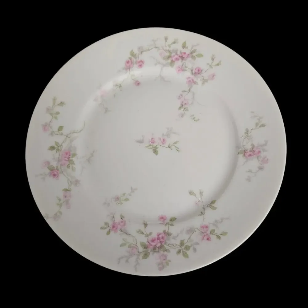 Theodore Haviland Limoges France Pink Rose Floral Salad Plates Set of 4